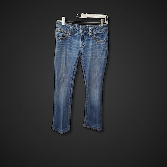 Miss Me Blingy Womens Blue Jeans Size 26 - Picture 1 of 9